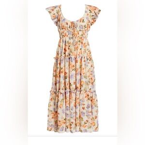 EN SAISON Women's Sibyl Floral Gauze Midi-Dress size S/M runs large